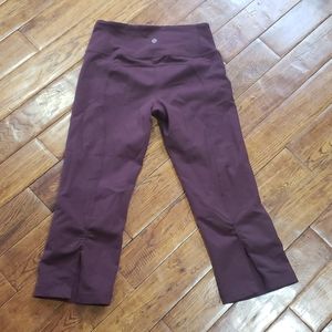 Maroon Lululemon Capri Leggings